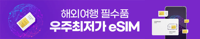 해외 여행 필수품 우주최저가 eSIM